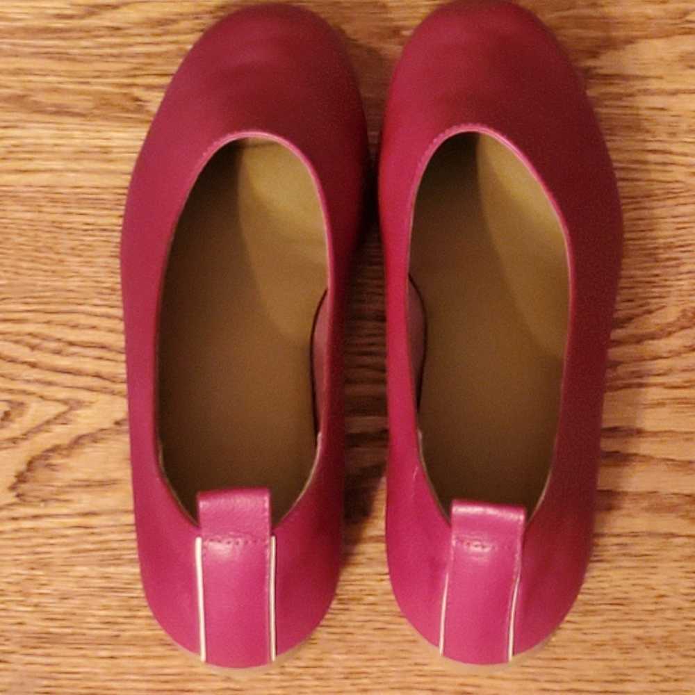 Everlane Red Leather Day Glove Flat Shoes - image 6