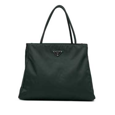 Green Prada Tessuto City Tote