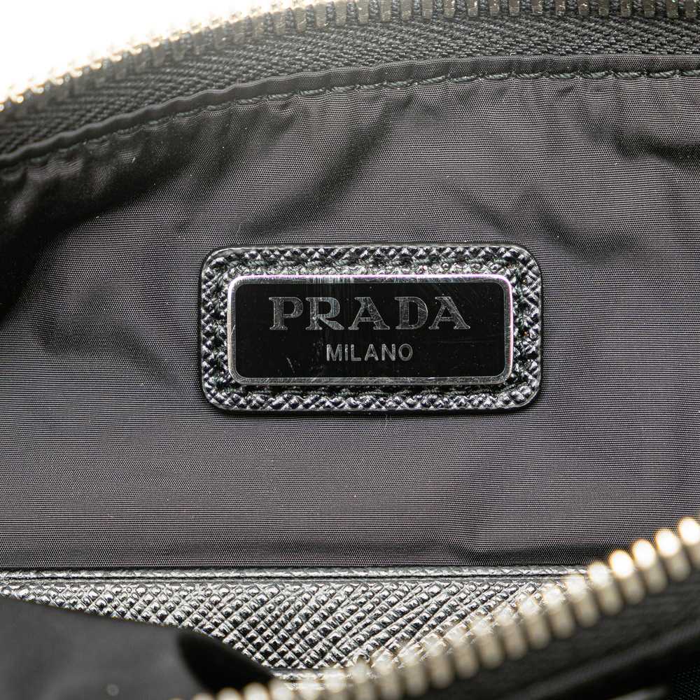 Black Prada Re Nylon Saffiano Trimmed Clutch - image 5