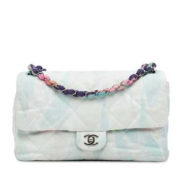 Blue Chanel Quilted Jungle Jeans Flap Shoulder Bag - image 1