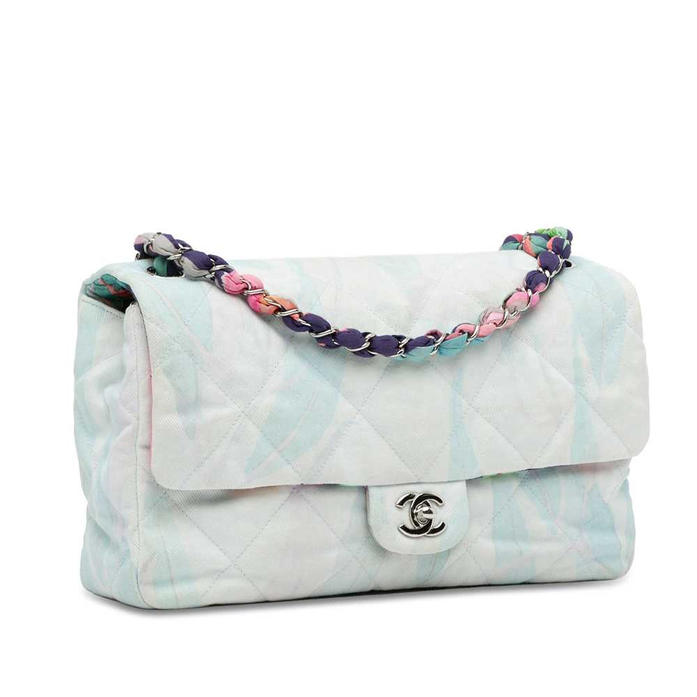 Blue Chanel Quilted Jungle Jeans Flap Shoulder Bag - image 2