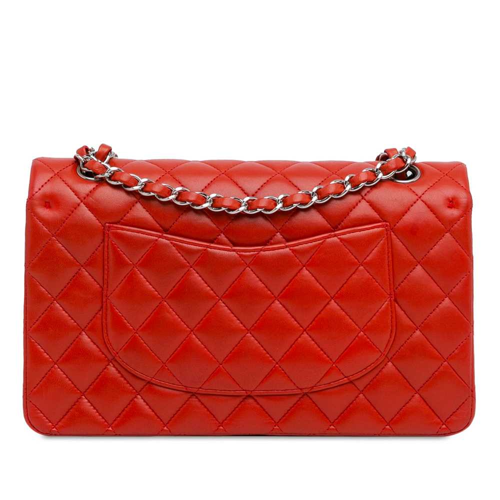 Red Chanel Medium Classic Lambskin Double Flap Sh… - image 3