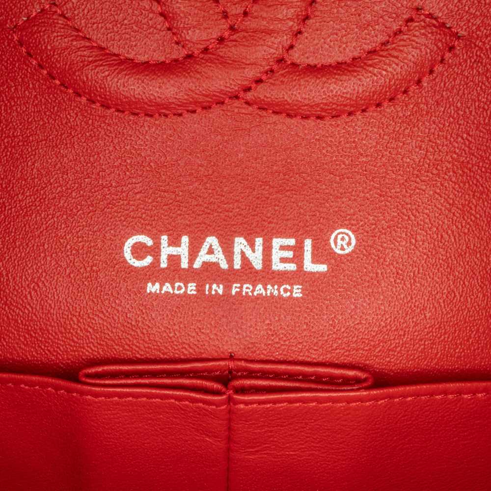 Red Chanel Medium Classic Lambskin Double Flap Sh… - image 6