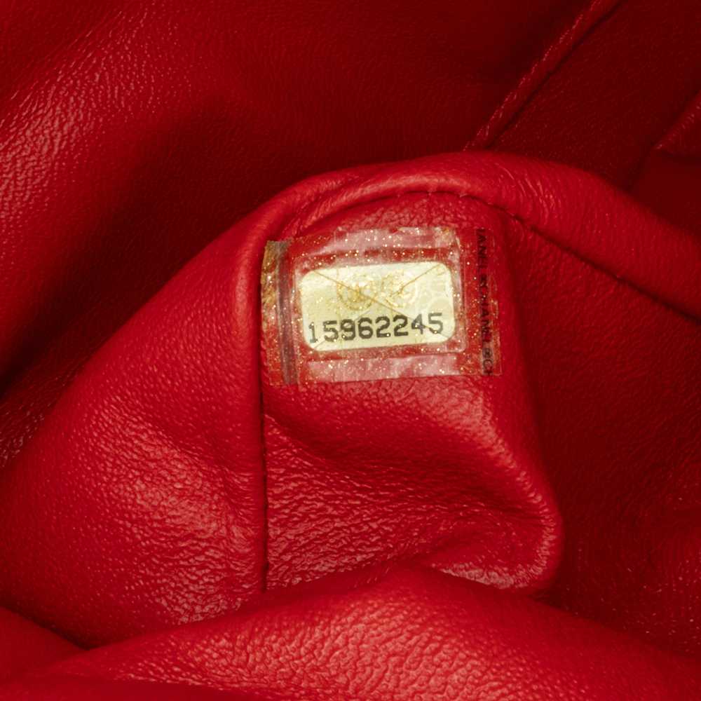 Red Chanel Medium Classic Lambskin Double Flap Sh… - image 7