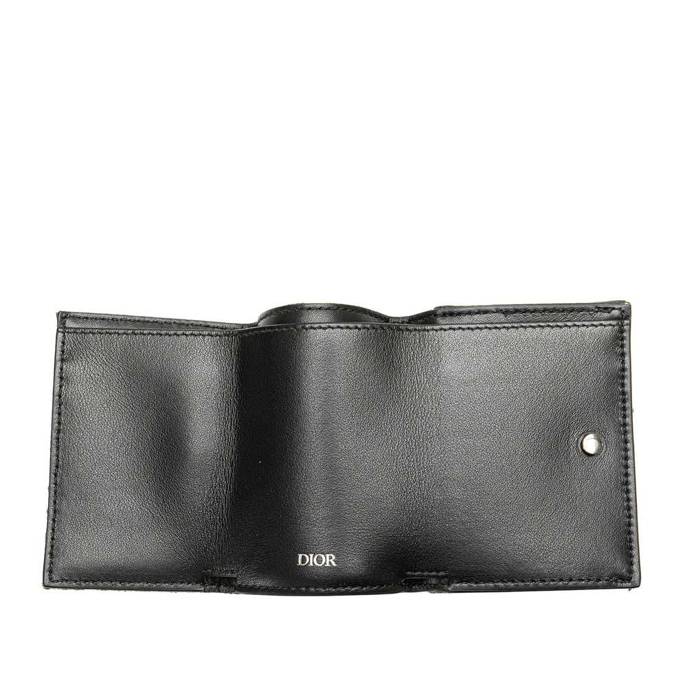 Blue Dior Oblique Canvas Trifold Wallet - image 5