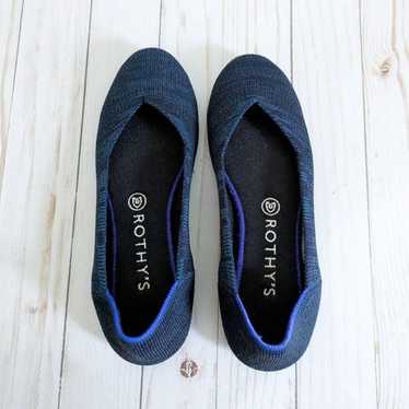 Rothys Round Toe Ballet Flat Blue