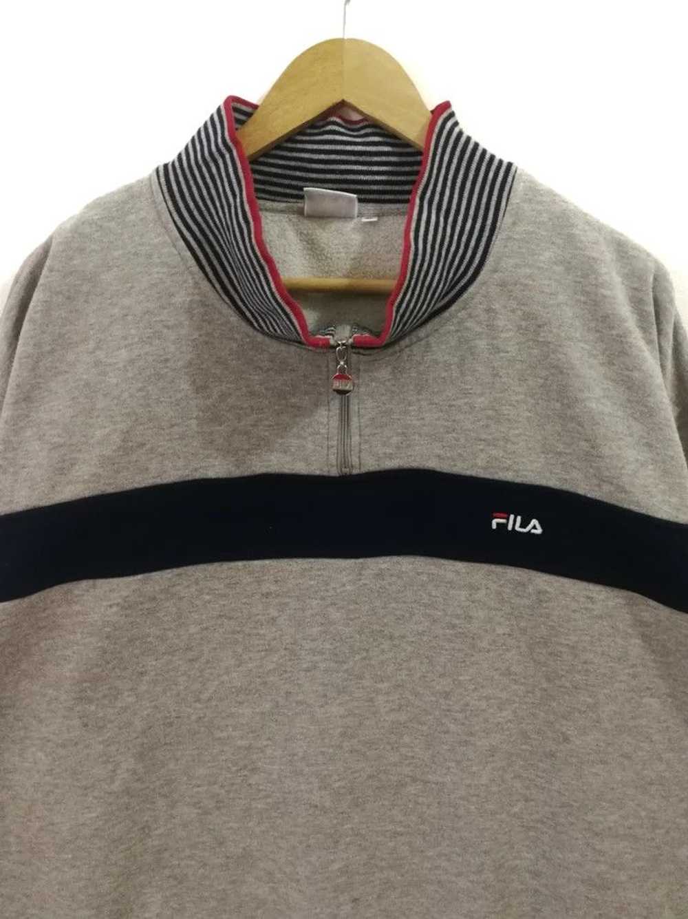 Fila × Vintage Vintage Fila Sweatshirt Half Zippe… - image 3