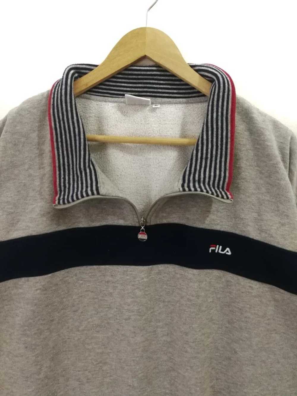 Fila × Vintage Vintage Fila Sweatshirt Half Zippe… - image 4