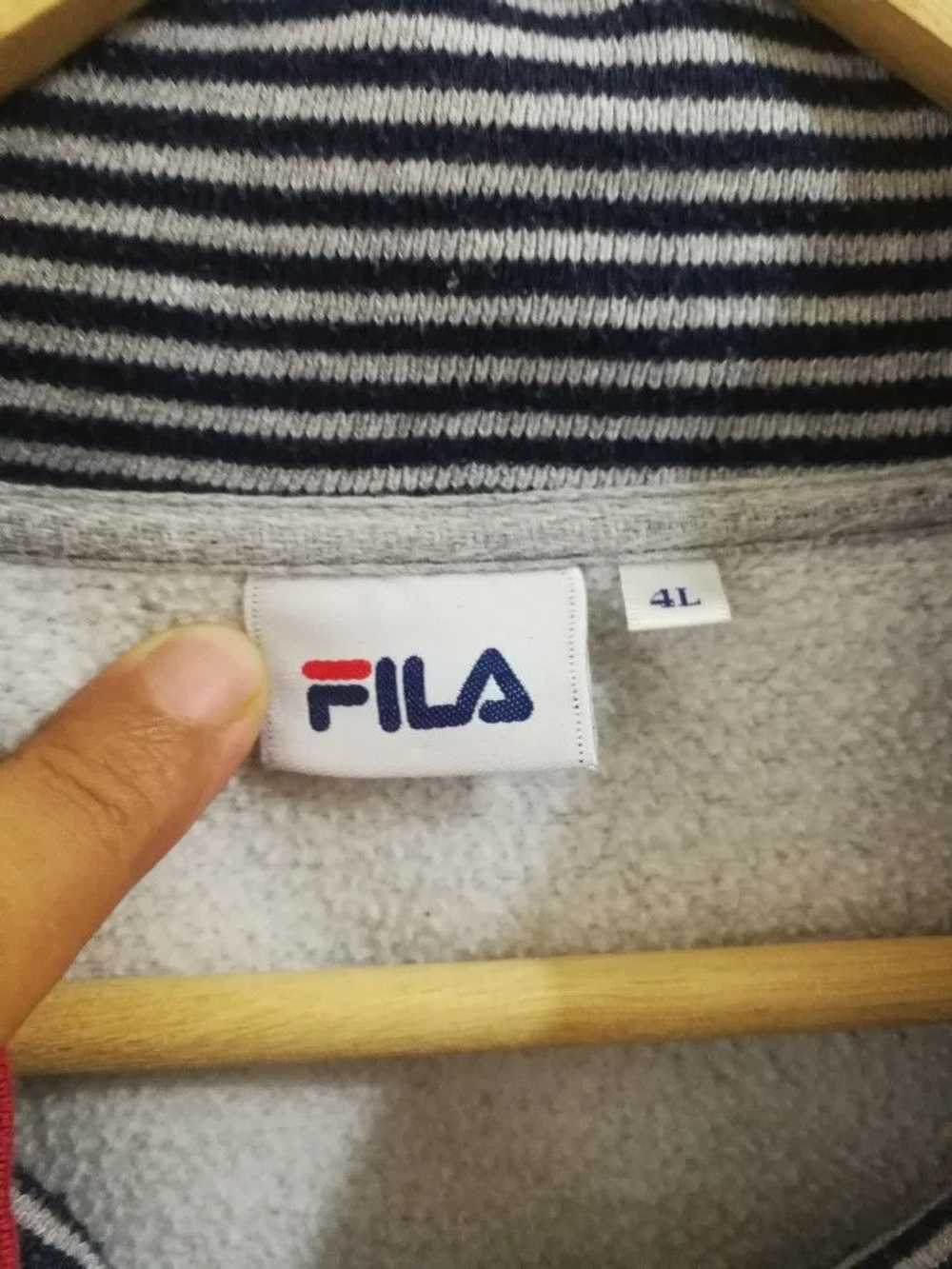 Fila × Vintage Vintage Fila Sweatshirt Half Zippe… - image 5