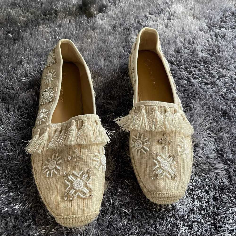 Antonio Melani Dacora Beaded Tassels Mules Espadr… - image 3