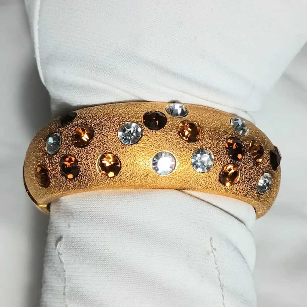 Jackie Collins Swarovski rhinestone crystal hinge… - image 8