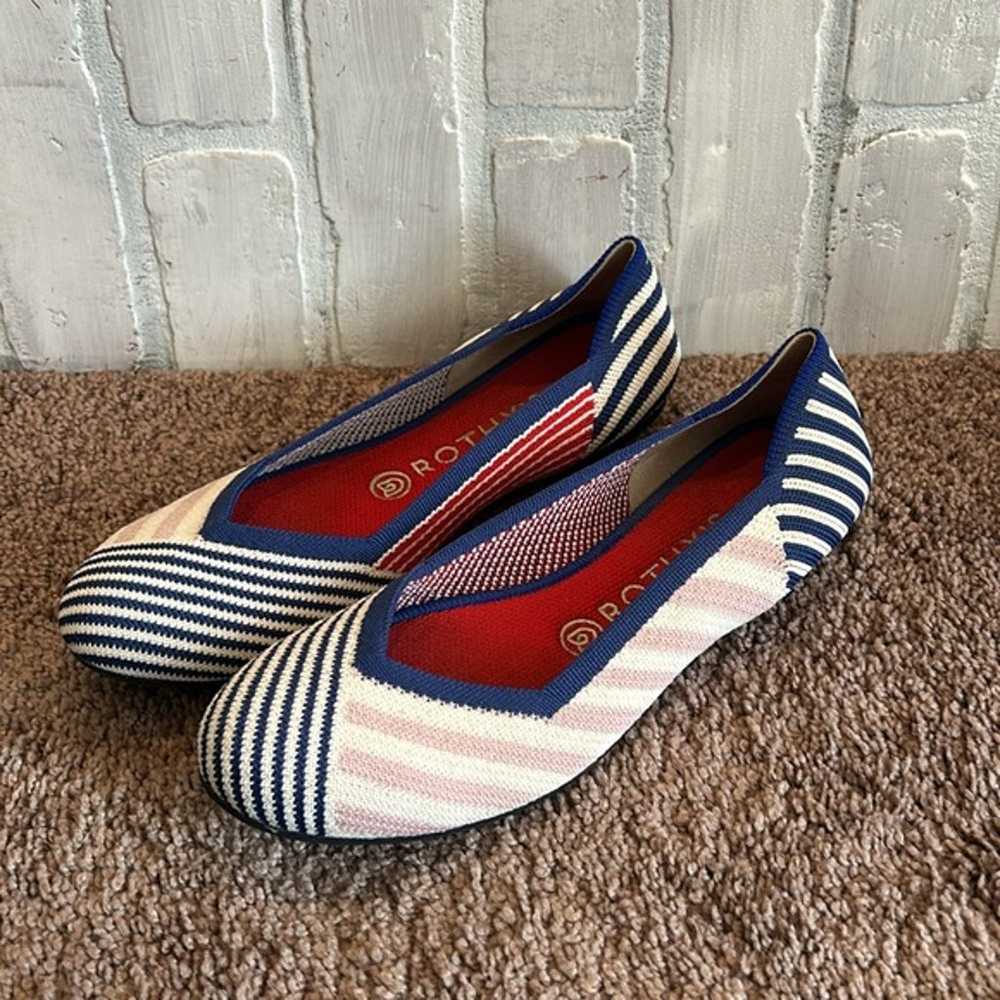 Rothy's Pink Mixed Striped Flats Rare Retired siz… - image 8