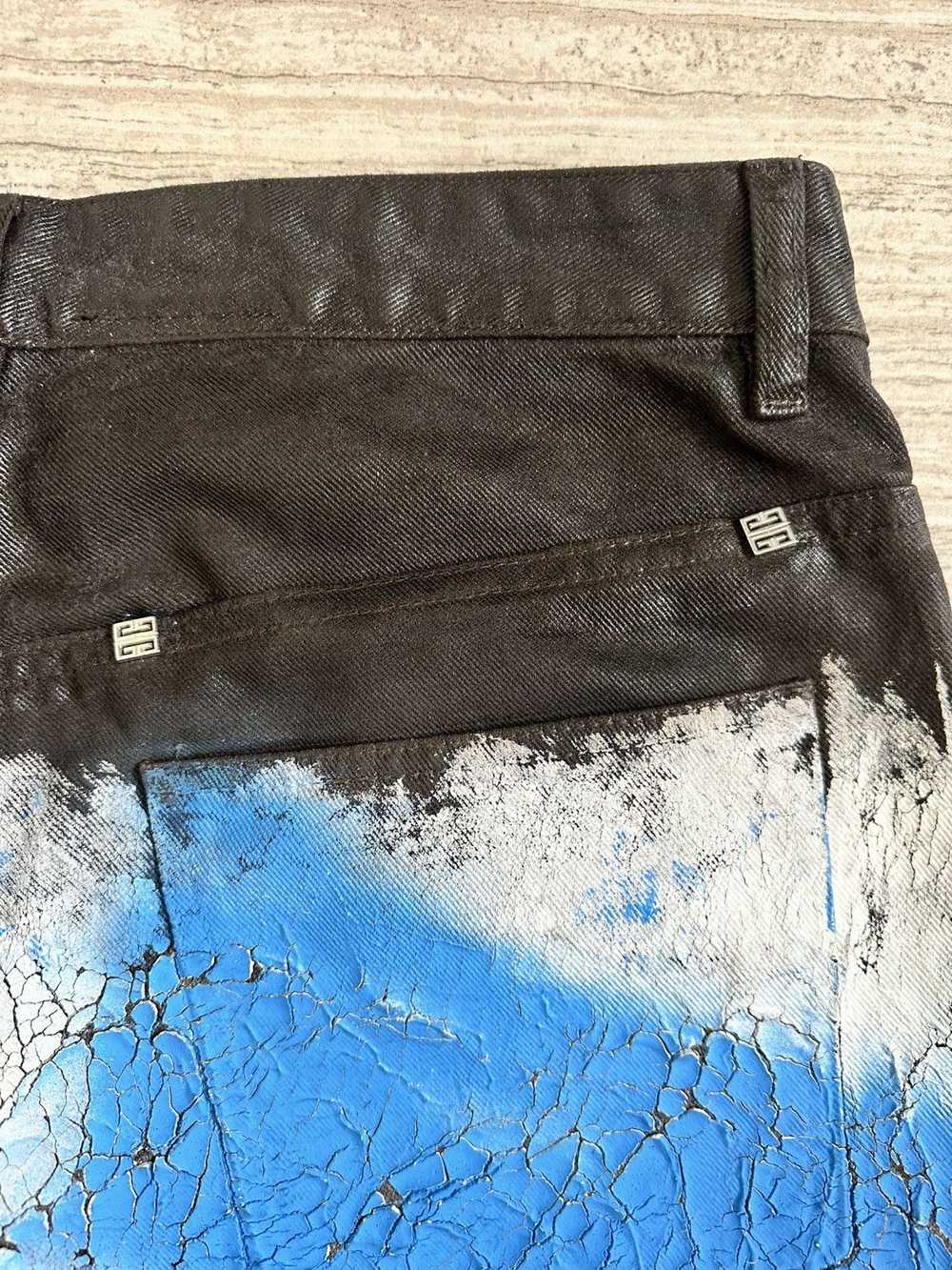 Givenchy Givenchy painted Crackled Denim - image 5