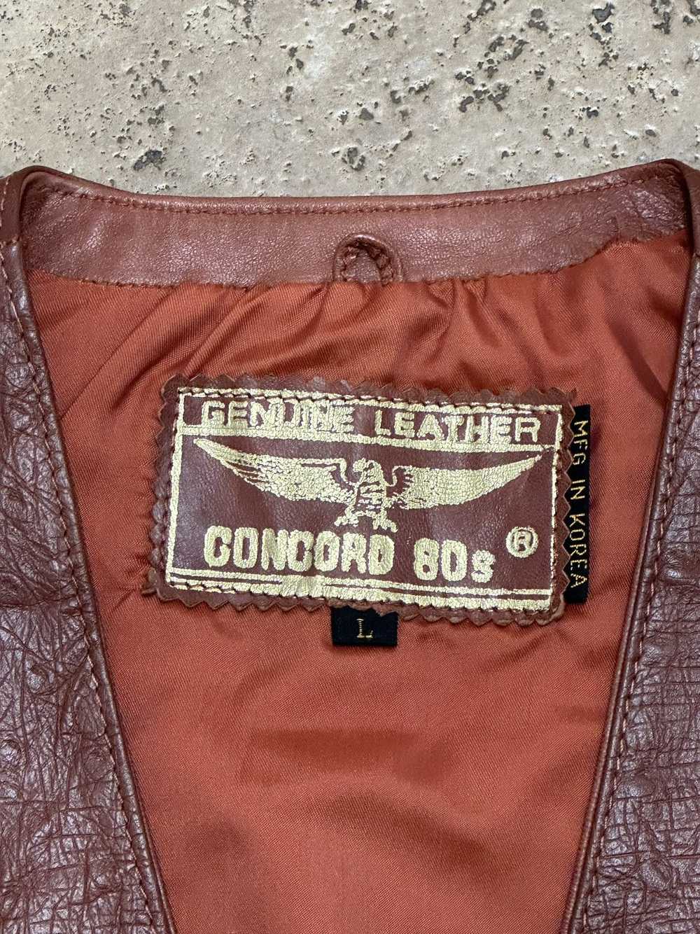 Concord Concord 80’s Genuine Leather Vest Ostrich… - image 4