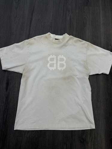 Balenciaga Balenciaga Mud-dyed Bitcoin Tshirt