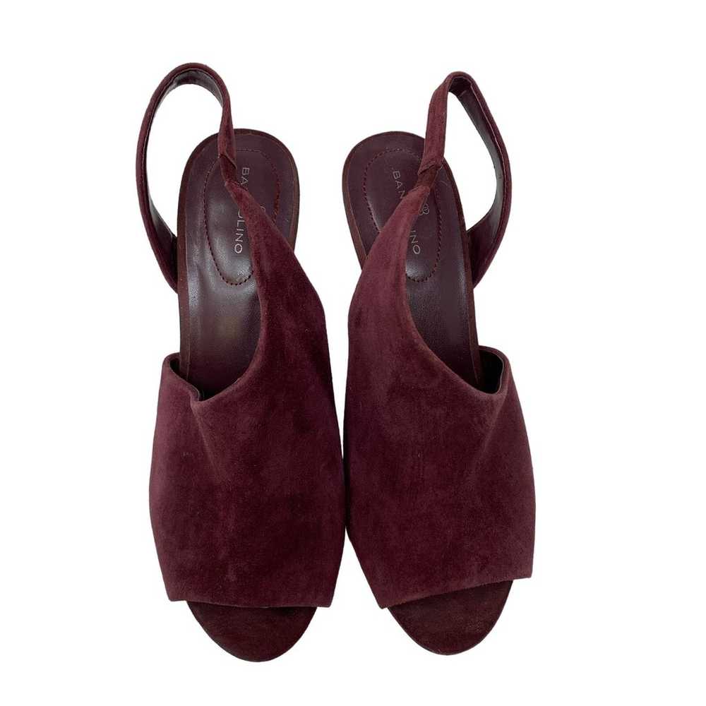 Bandolino Heeled Sandals Womens 10 Burgundy Suede… - image 3