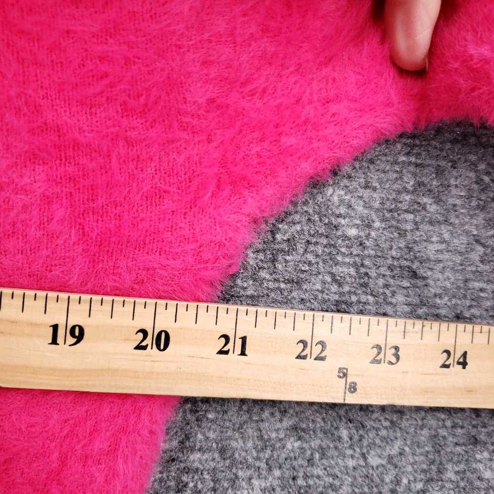 Vintage Cozy Pink Eyelash Mock Neck Pullover Knit… - image 5