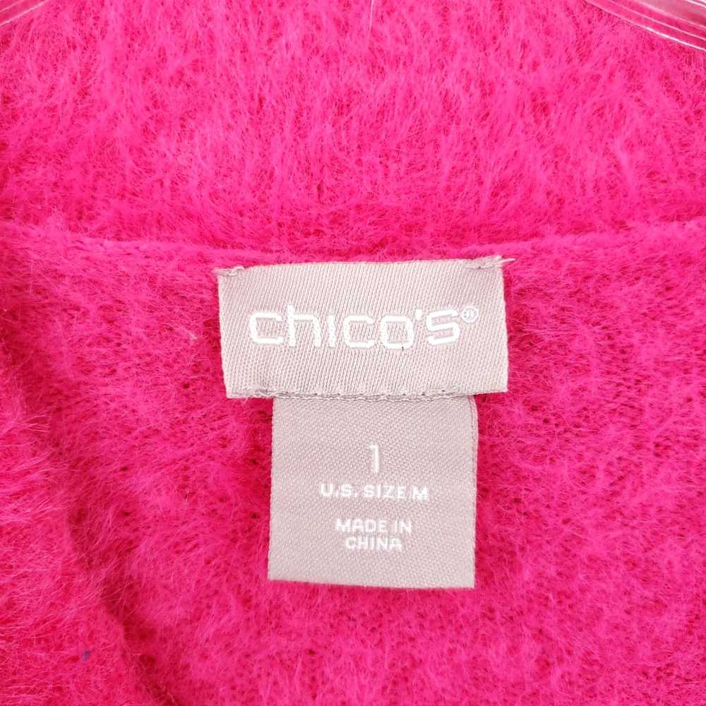 Vintage Cozy Pink Eyelash Mock Neck Pullover Knit… - image 6