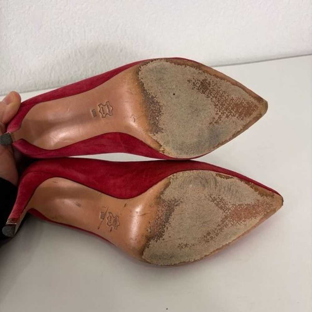 Tory Burch Red Suede Leather High Heels Size 9 - image 11