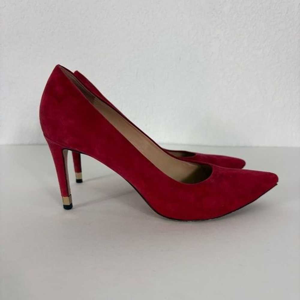 Tory Burch Red Suede Leather High Heels Size 9 - image 5