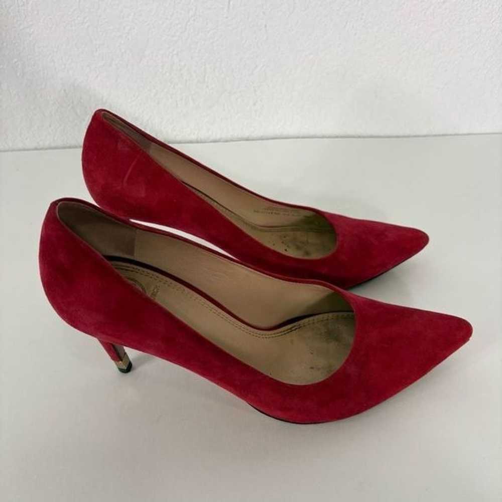 Tory Burch Red Suede Leather High Heels Size 9 - image 6