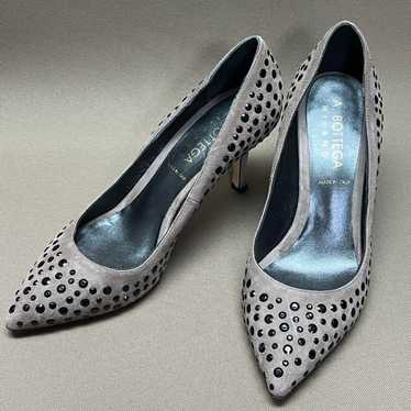 A. Bottega Gray Studded Pumps EU37 JP23.5 - image 1