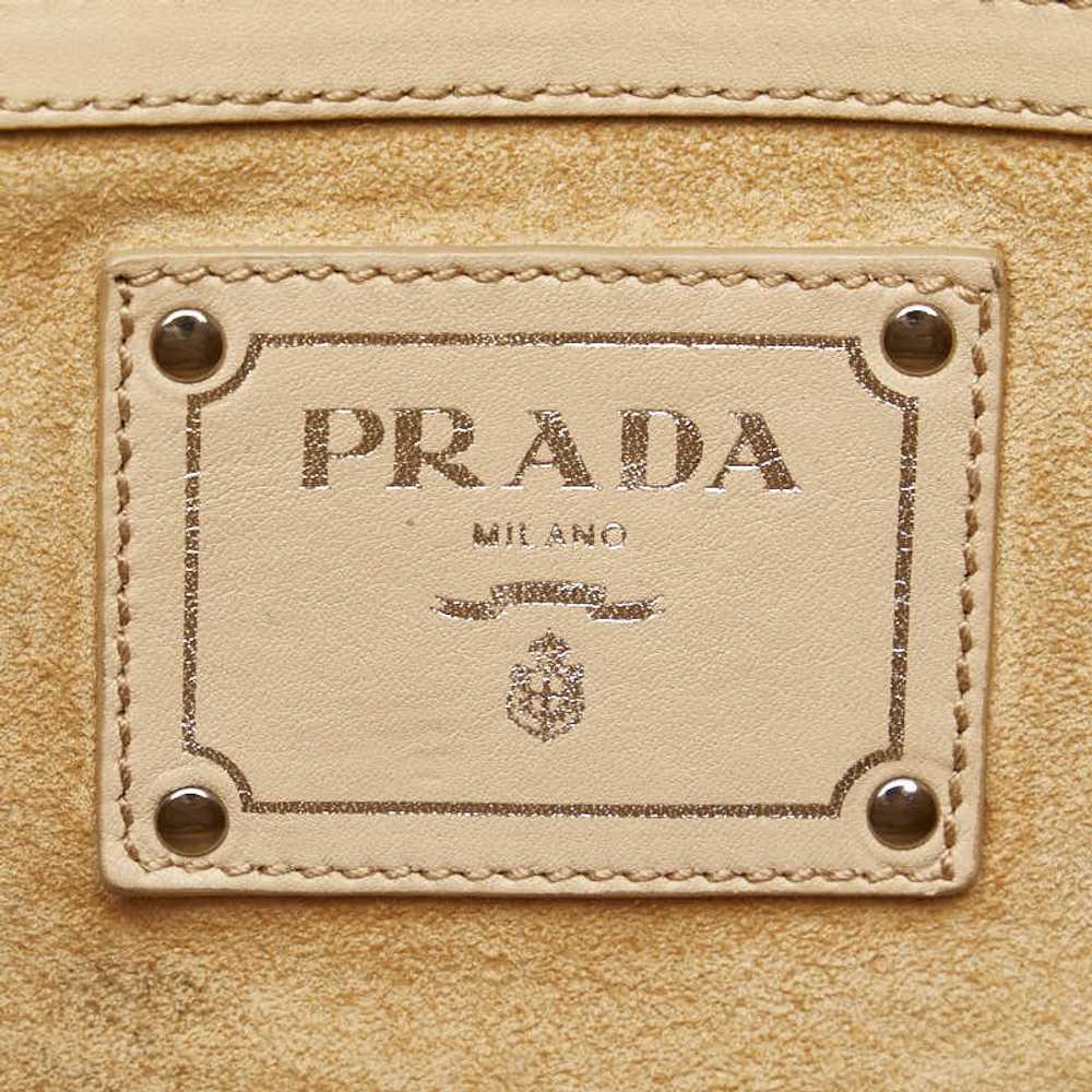 Auth PRADA Women Used Triangle Logo Plate Handbag… - image 6