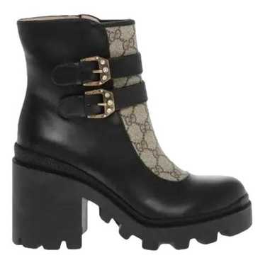 Gucci Marmont leather buckled boots - image 1