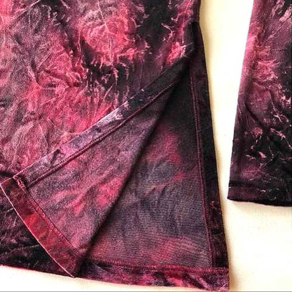 Overseas Velvet Tie-Dye Cut and Sew Top Gothic Go… - image 3