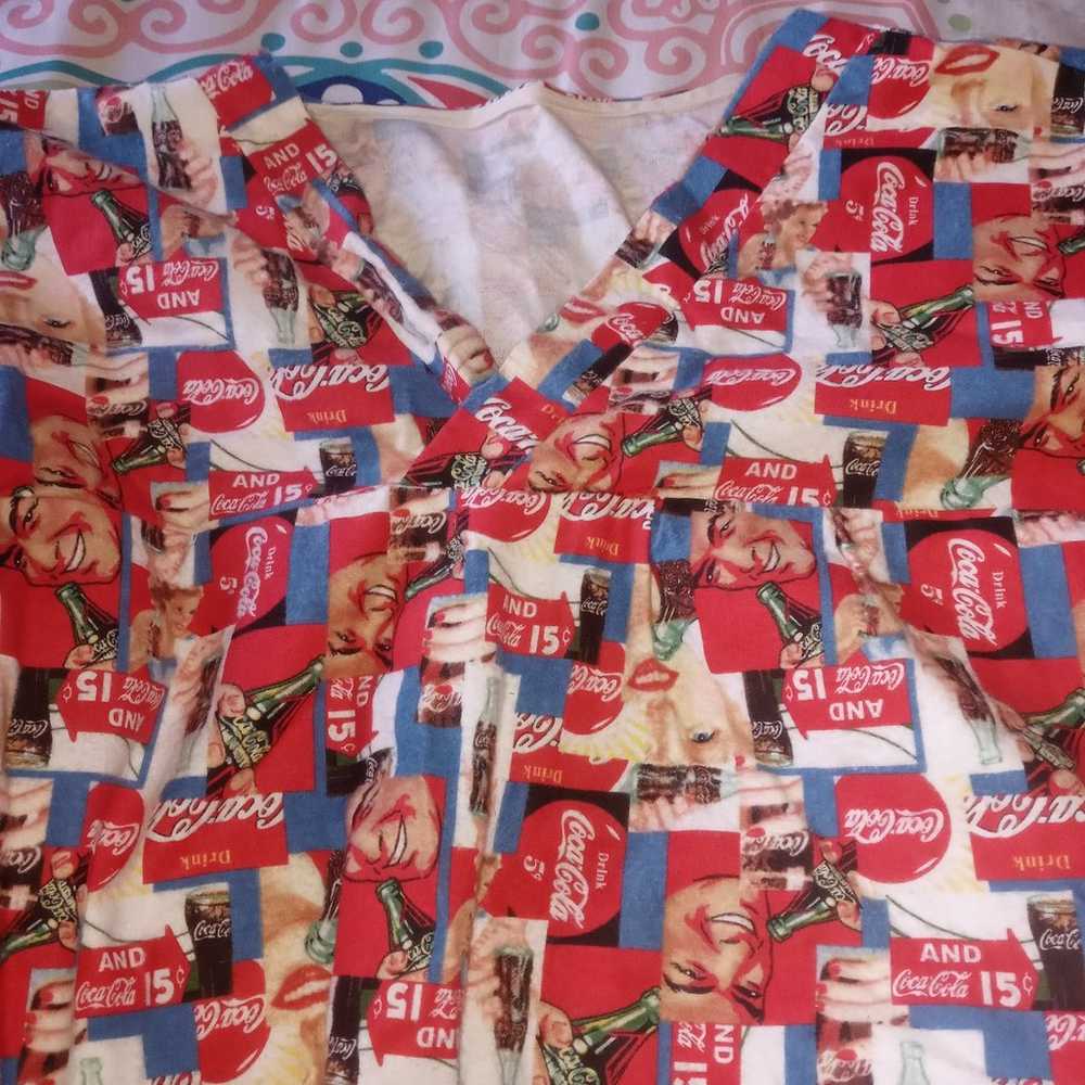 Women's Vintage Coca-Cola flannel shirt size XL - image 4