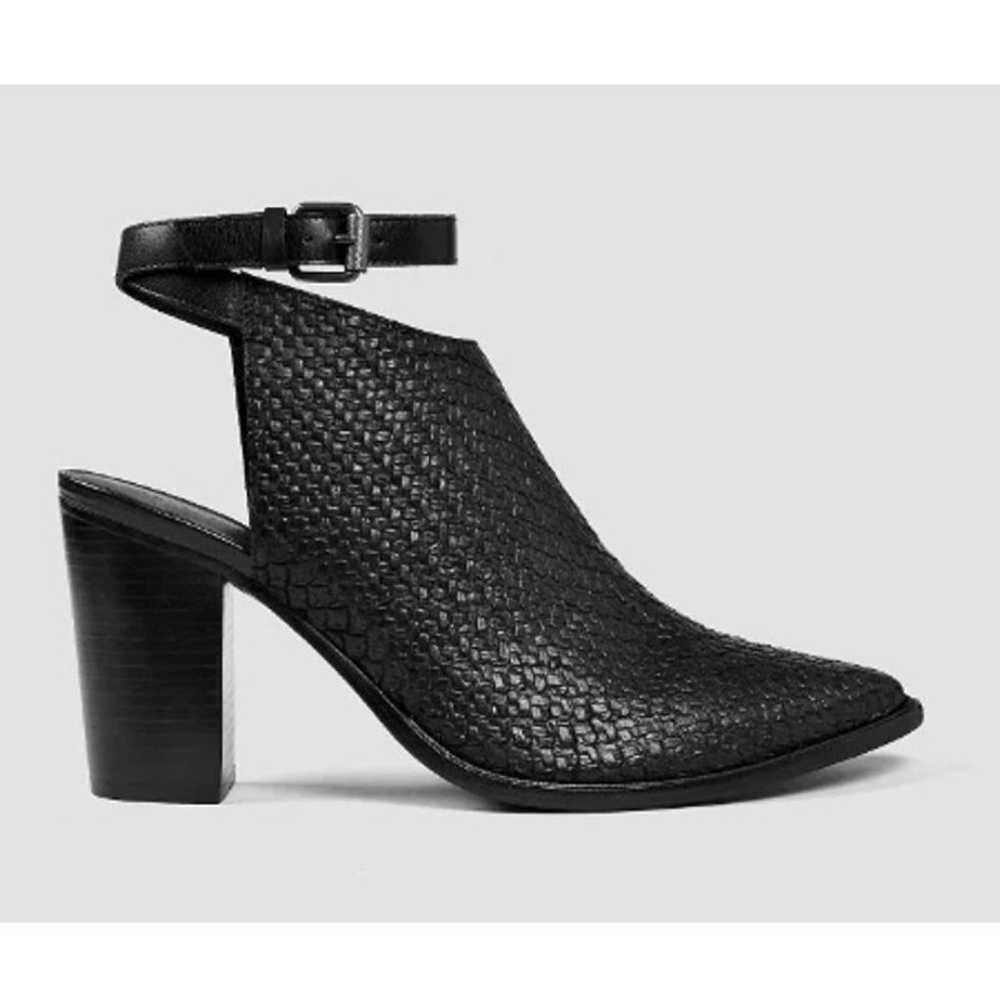 All Saints Cuban heel ankle boots woven effect le… - image 1