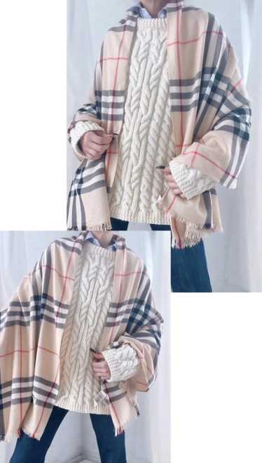 authentic cashmere Burberry nova check shawl scarf