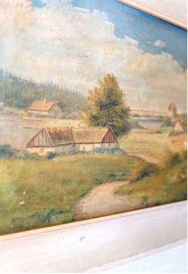 oil on canvas signed landscape painting