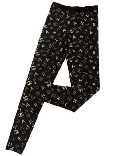 Product Details Chanel Black Logo Embellished Leg… - image 1