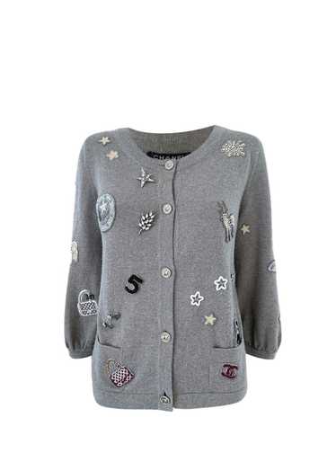 Product Details Chanel Grey Lucy Charms Embellish… - image 1