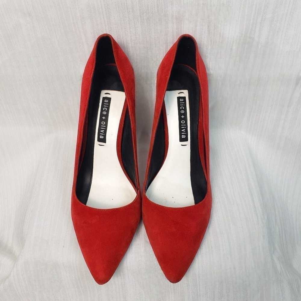 Alice & Olivia Italian Suede Stiletto Pumps - image 2