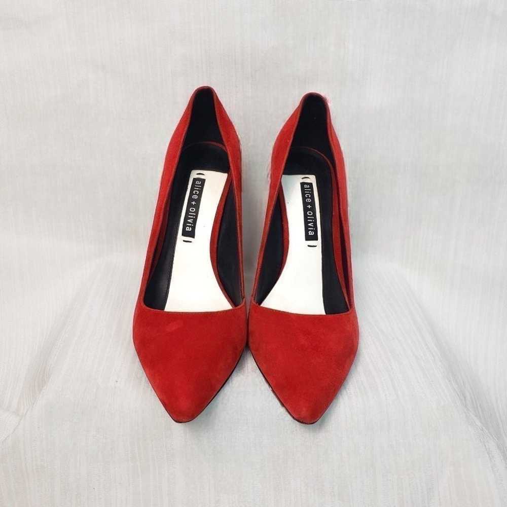 Alice & Olivia Italian Suede Stiletto Pumps - image 5