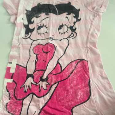 Betty boop vintage tshirt juniors medium pink