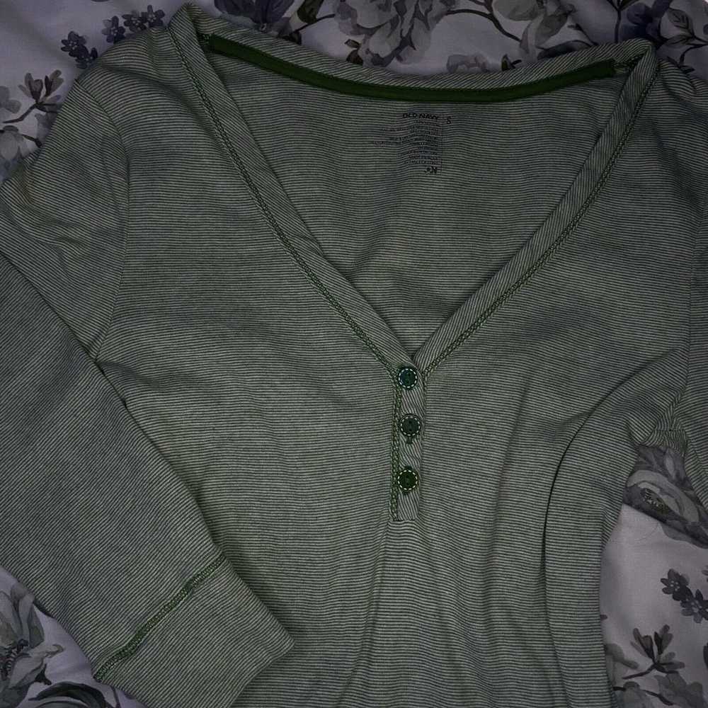 Elena Gilbert/Bella Swan Green Long Top W Stripes… - image 2