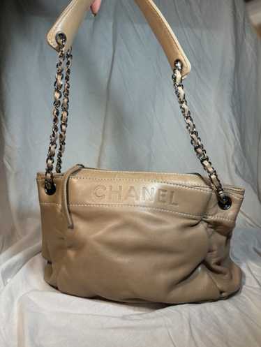 Chanel CHANEL Lax Accordion Lamb skin Light Beige… - image 1