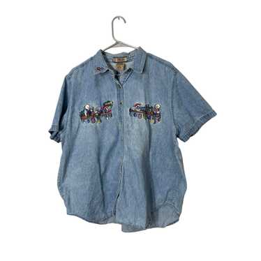 Other Vintage Just My Size Denim Embroidered Bears