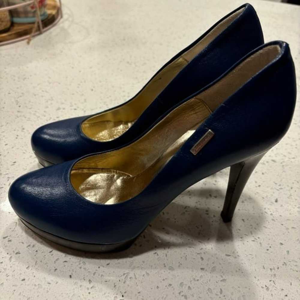 Gianfranco Ferre Blue Leather Pumps Size 39 - image 9