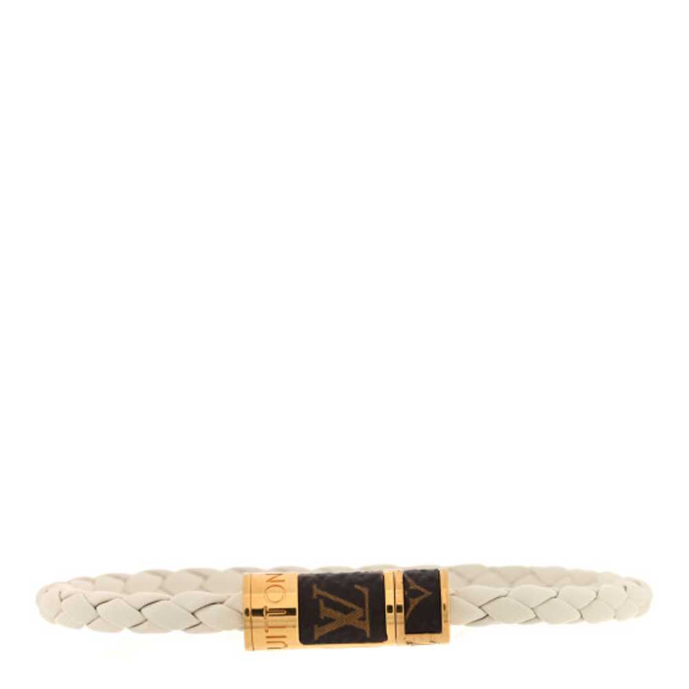 LOUIS VUITTON Calfskin Monogram Braided Bracelet … - image 1