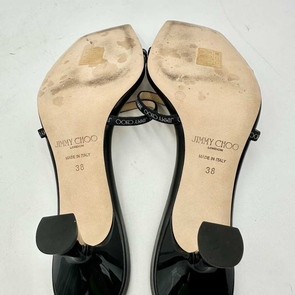 Jimmy Choo Black Canvas And Leather Ria Slide San… - image 7