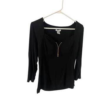 Vintage Cache Women's Black 3/4 Sleeve Classic Bl… - image 1