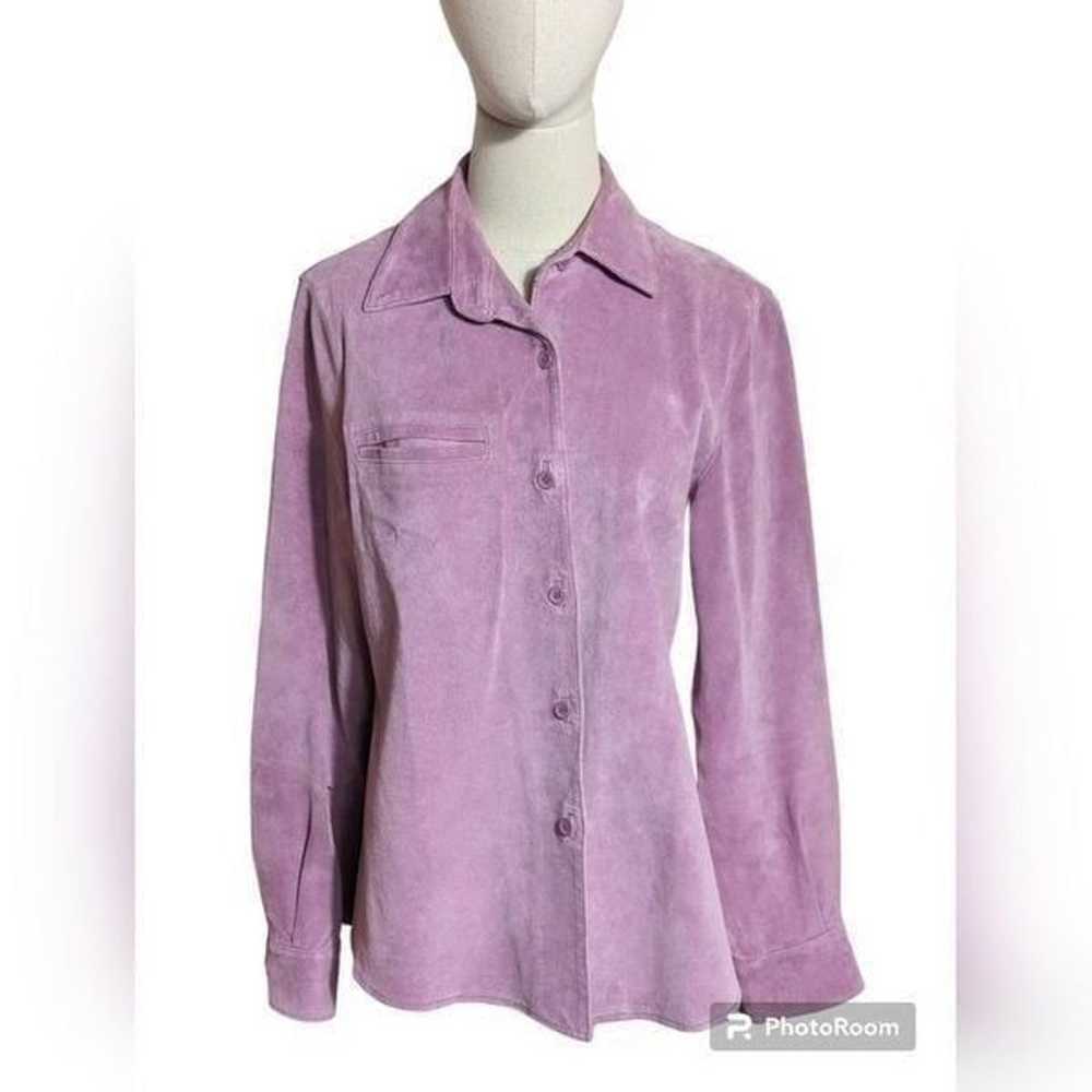 Cami Vintage Pink Suede Shirt Jacket - image 1