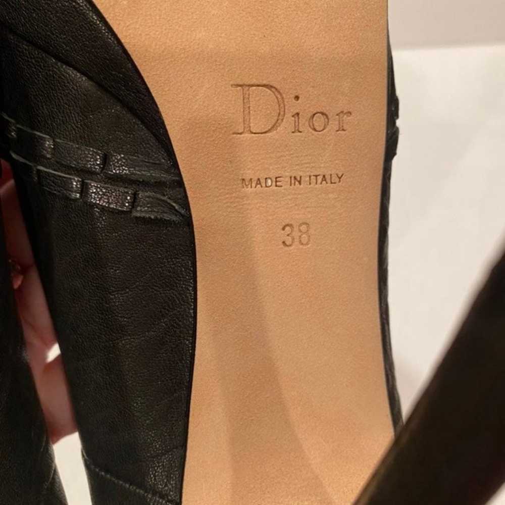 Christian Dior open toe pumps heels black 38 - image 9