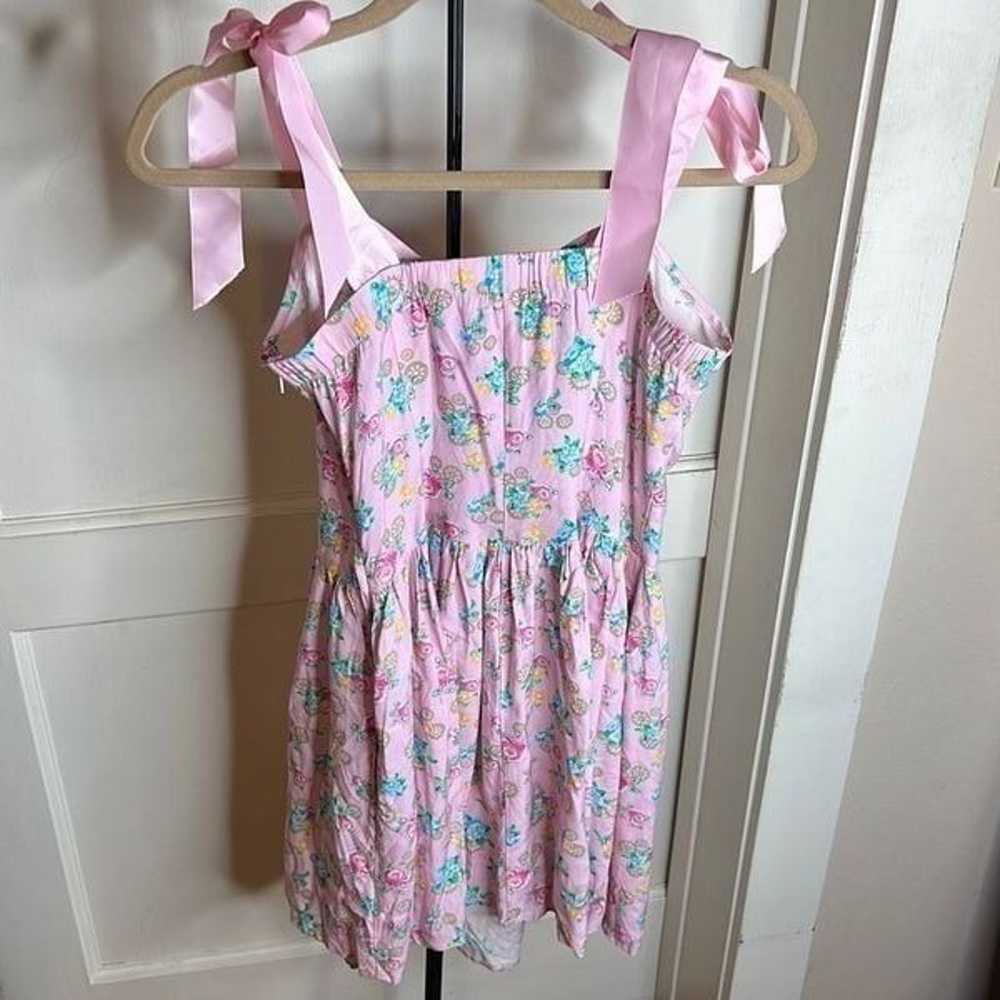 Hot Topic Pink Floral Gears Sweetheart Dress Size… - image 7