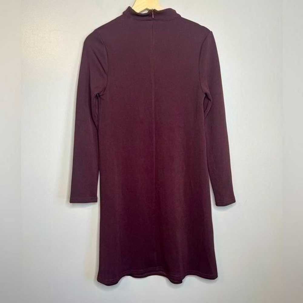 Sugar + lips burgundy v neck long sleeve small ri… - image 2