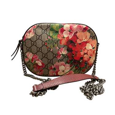 GUCCI/Bag/OS/Floral Pattern/Leather/KHK/GG Supreme